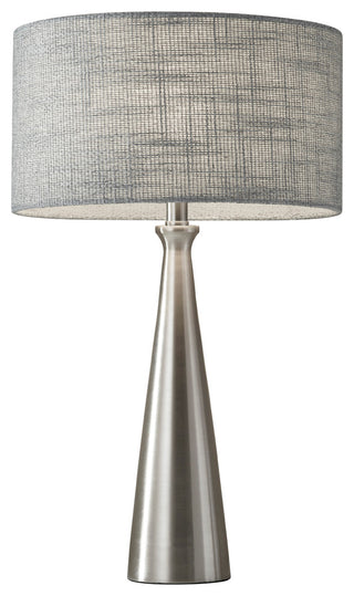 Linda Table Lamp, Brushed Steel
