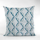 Plutus Light Blue Diamond Faux Fur Luxury Throw Pillow, Light Blue, 18" x 18"