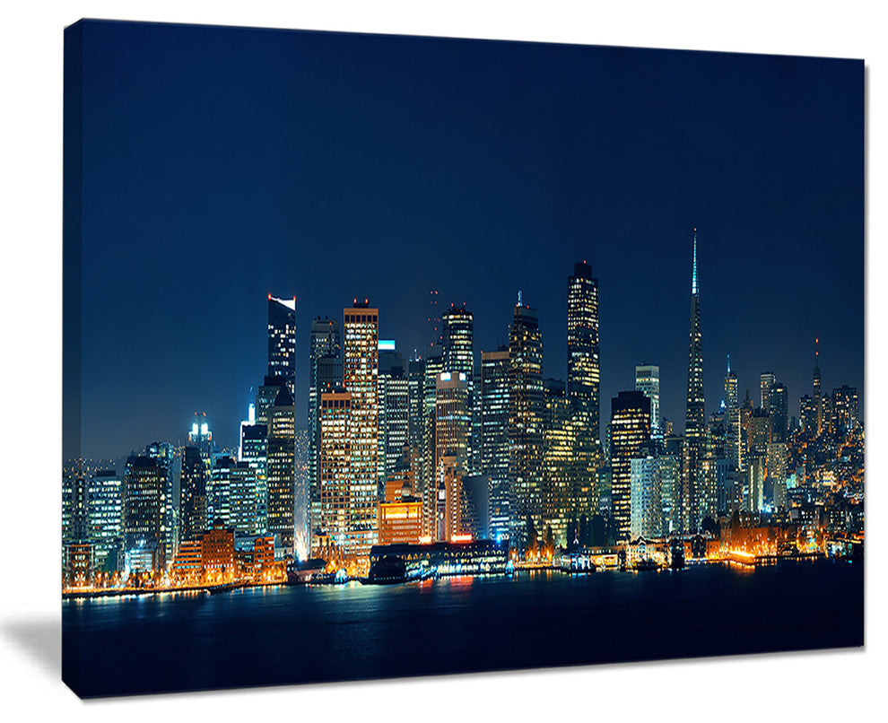 "San Francisco Skyline At Night" Cityscape Canvas print, 40"x30"
