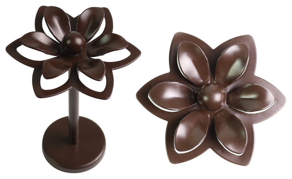 Crocus Medallion Drapery Holdback, Bronze