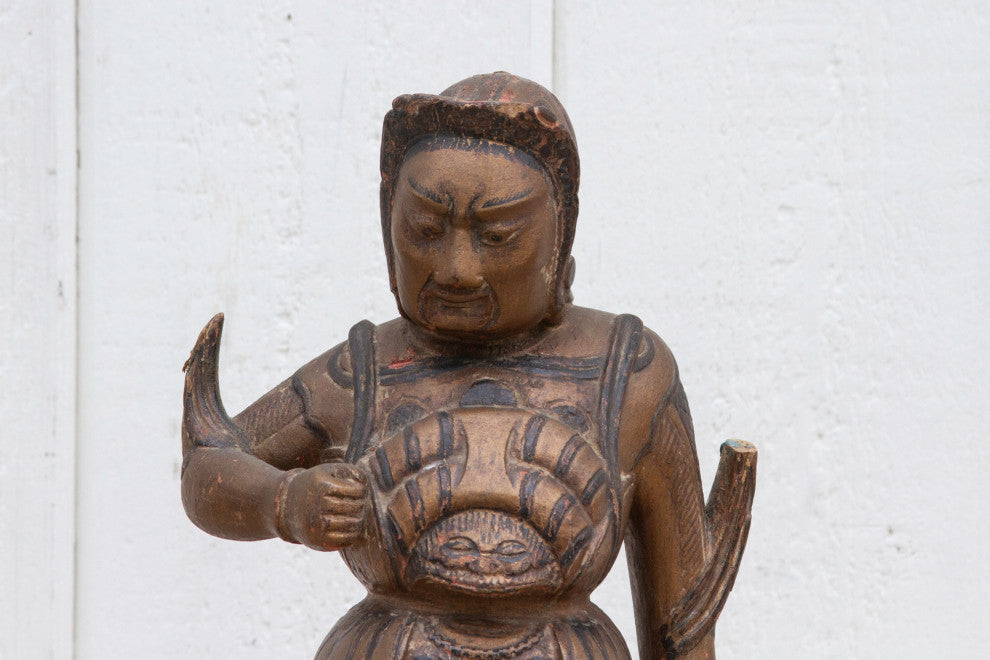 Vintage Carved Warrior Figure