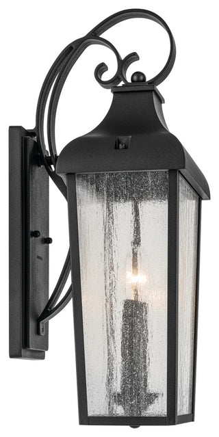 21.5" 2-Light Outdoor Wall Light With Clear Water Glass