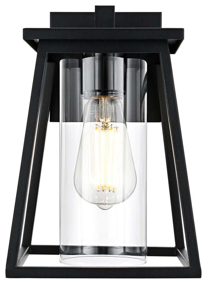 Home Living 7" Outdoor Wall Sconce, Black