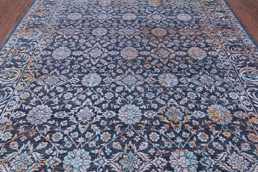 Persian Wool and Silk Hand Knotted Rug 8' 0" X 10' 0" Q8705
