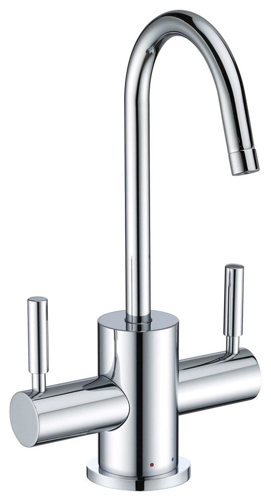 Point Of Use Instant Hot/Cold Water Drinking Faucet With Gooseneck Swivel Spout