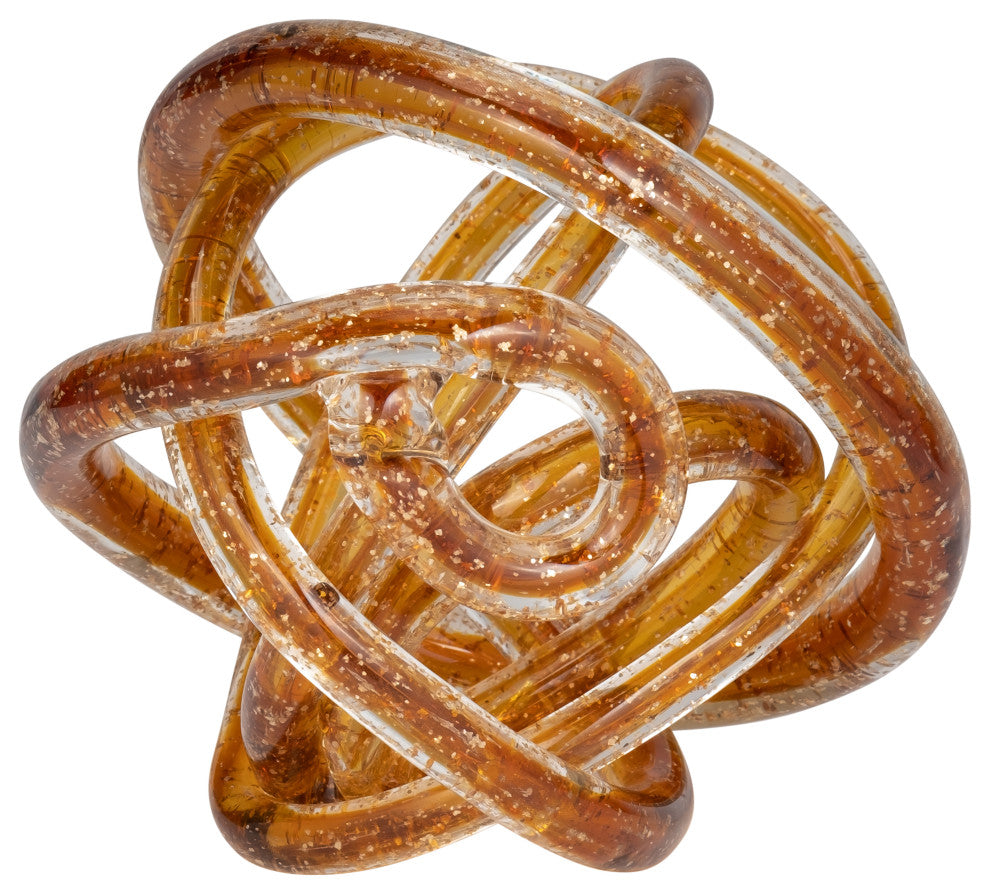 Glass, 6" Knot Amber