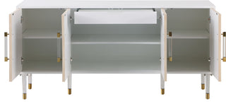 Jive White Lacquer and Acrylic Sideboard / Buffet