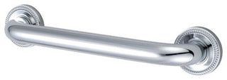 Kingston Brass 12" Decorative 1-1/4" OD Grab Bar, Polished Chrome