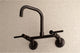Kingston Brass Two-Handle Wall Mount Kitchen Faucet, Oil Rubbed Bronze