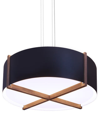 Plura 24 Flushmount, Walnut, Matte Black With Matte White Interior, Gu-24 Socket