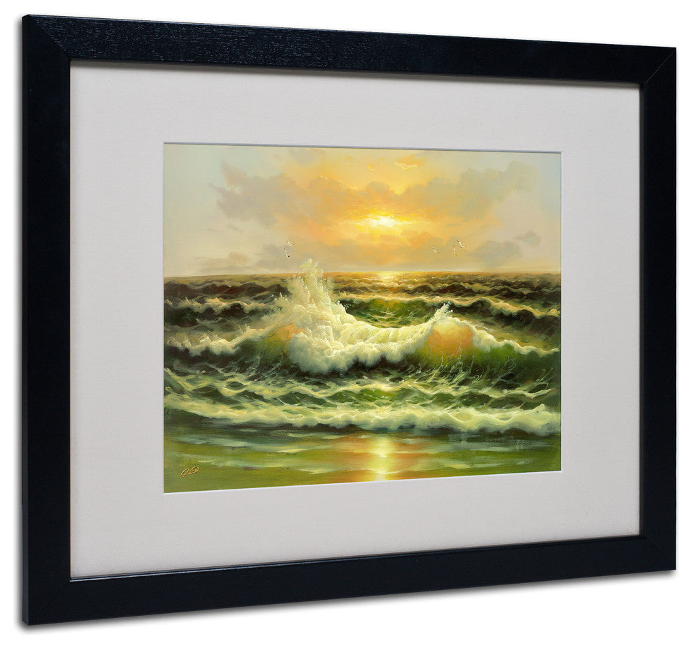 'Sunset' Matted Framed Canvas Art by Rio