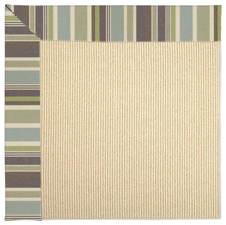 Capel Zoe-Beach Sisal Blue Stripe 2009_422 Machine Tufted Rugs - 10'  X 14' Rect