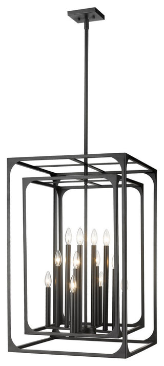 Zlite 3038-12MB 12-Light Chandelier, Matte Black