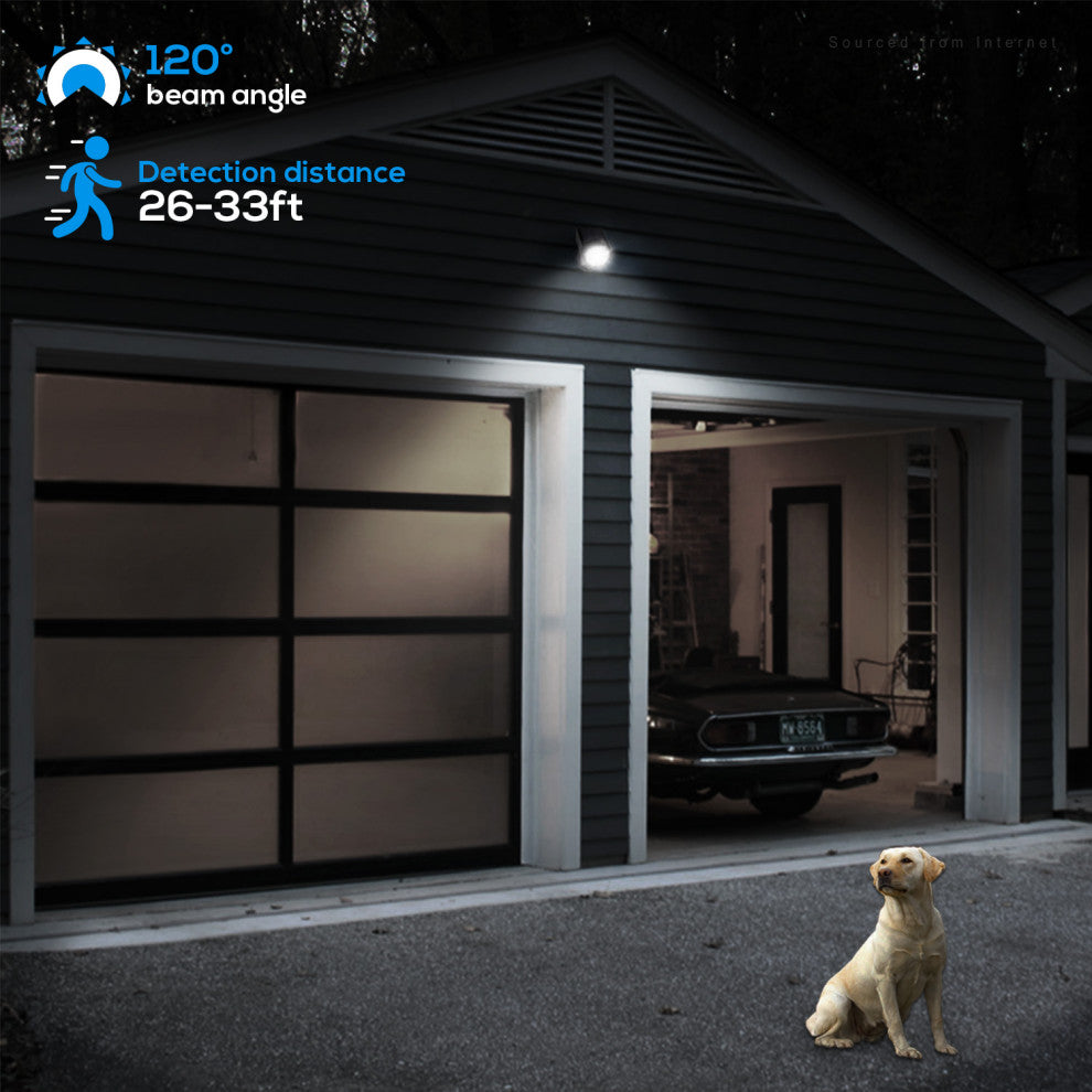 6-Pack Outdoor LED Solar Powered Motion Sensor Lights, IP65 Waterproof, 6500K