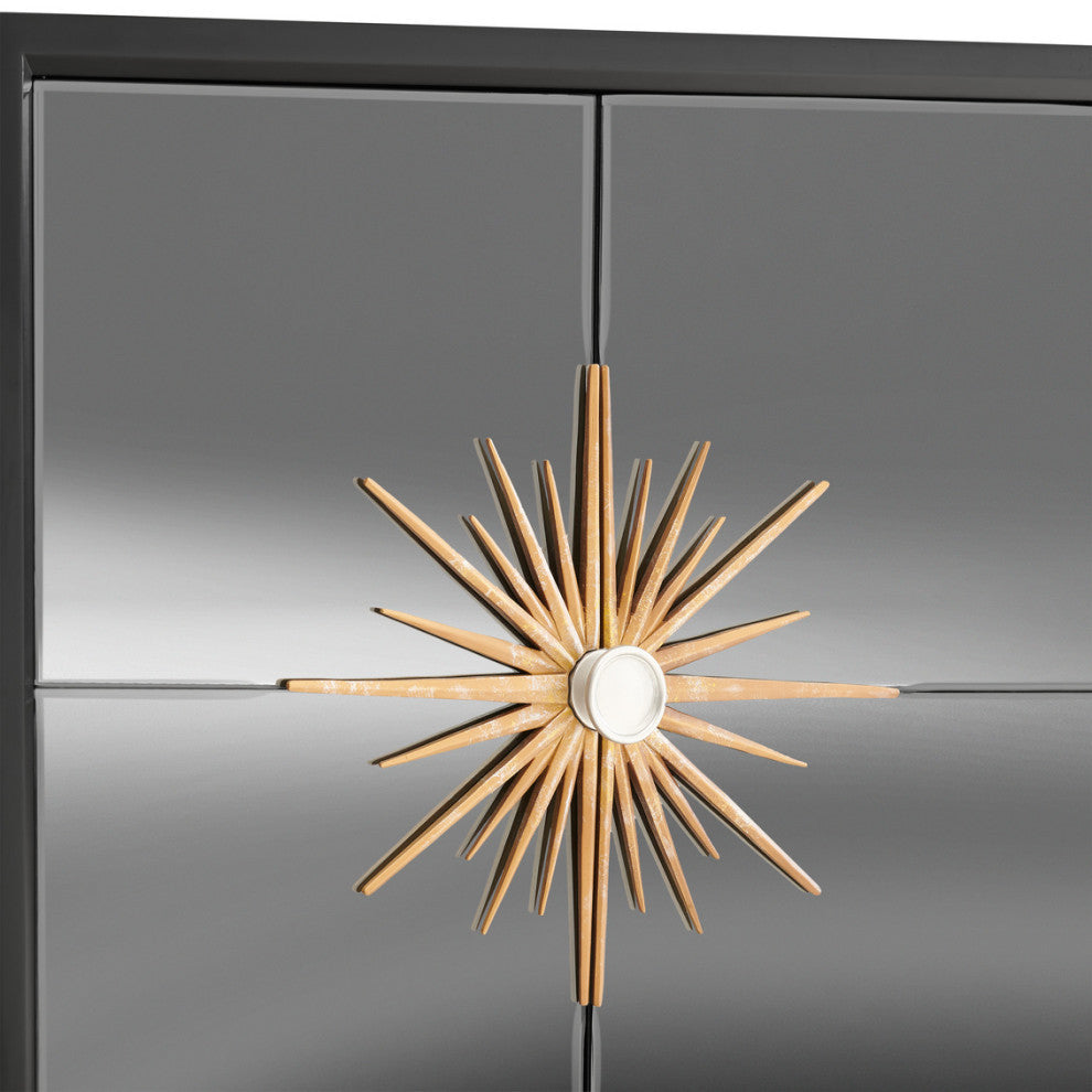 Black SmokÐµd Mirror SÐµrvÐµr Rivoli Art DÐµco Styling