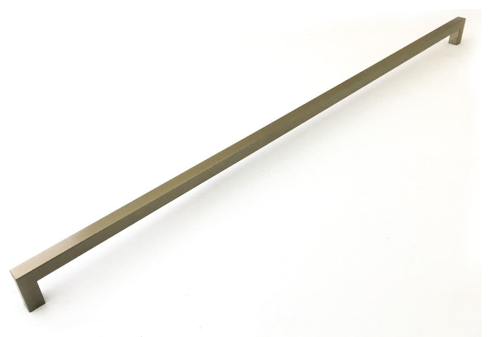 Square Bar Pull Cabinet Handle Gold Champagne Stainless 12 mm., 24"