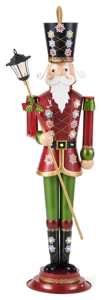 Almar Toy Soldier Solar Lantern Stand, Red