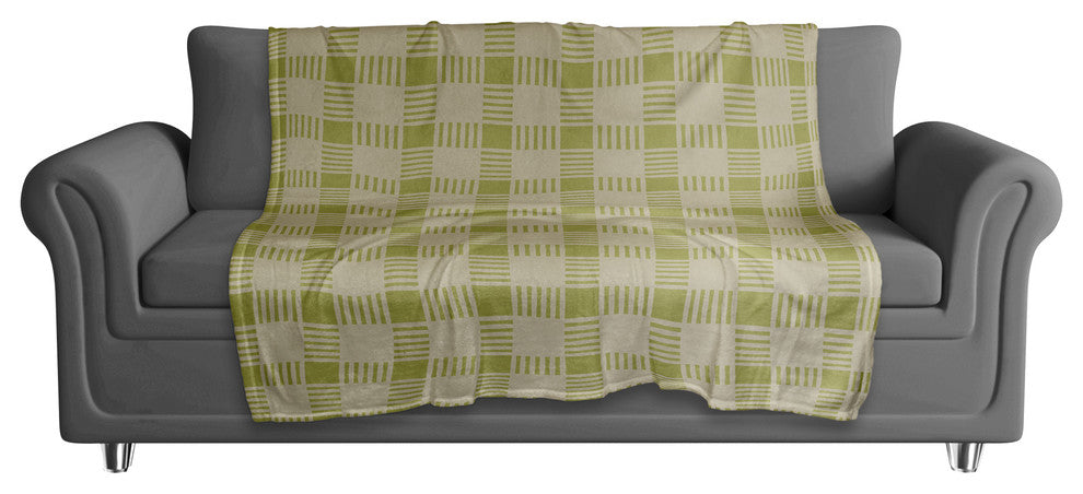 Green Plaid Fleece Blanket