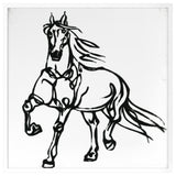 Line Equine 2 Fine Art Print, White, 20"x20"