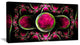 Pink Exotic Fractal Pattern, Abstract Art on Canvas, 40x20