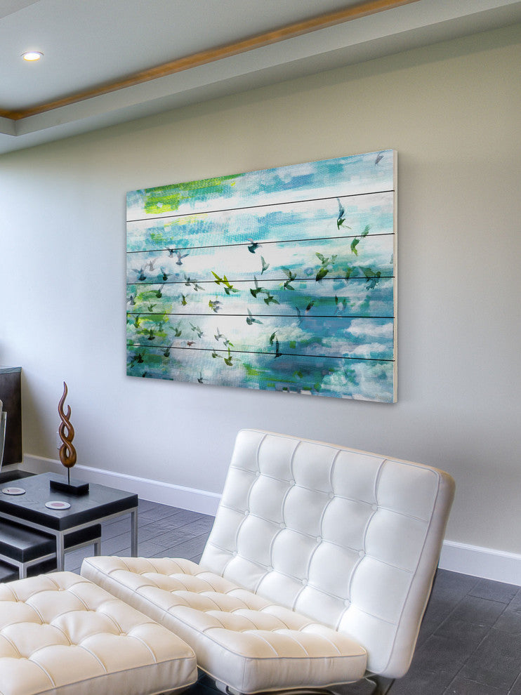 "Acadia Street" UV Ink Print on White Wood60"x40", 60"x40"