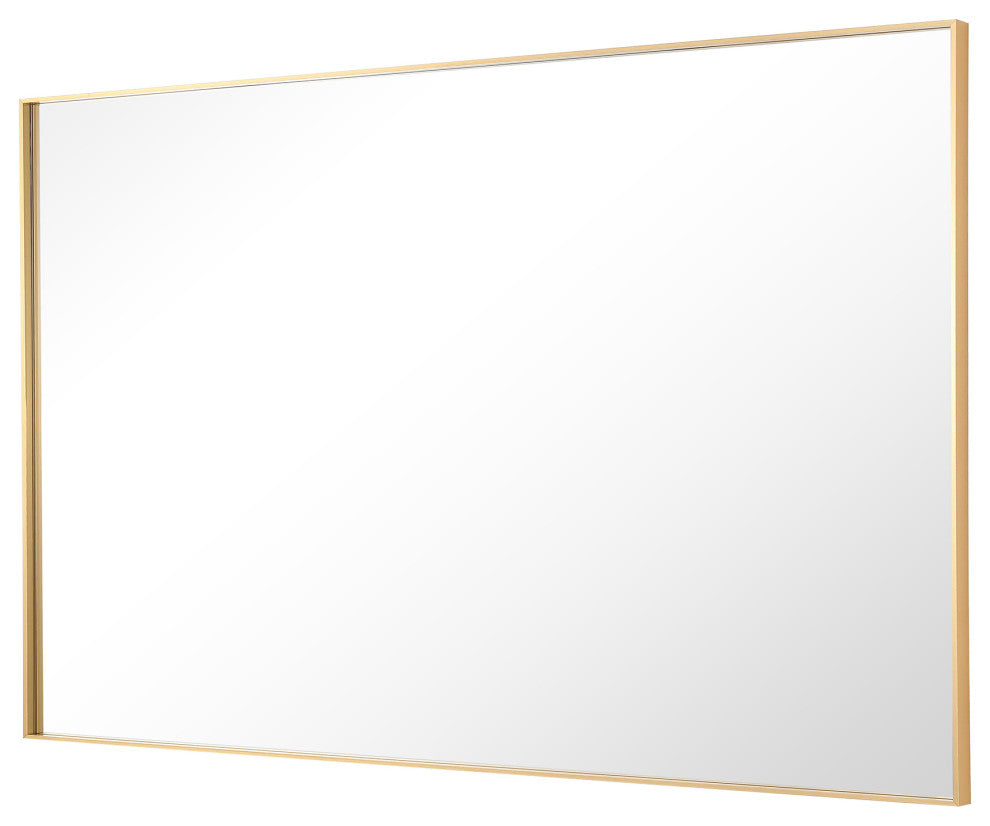 Rectangle Framed Bathroom Vanity Mirror Accent Wall Mirror, Gold, 30"x48