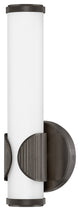 Hinkley Femi 13" Small LED Bath Vanity Sconce, Black Oxide + Etched Opal Glass