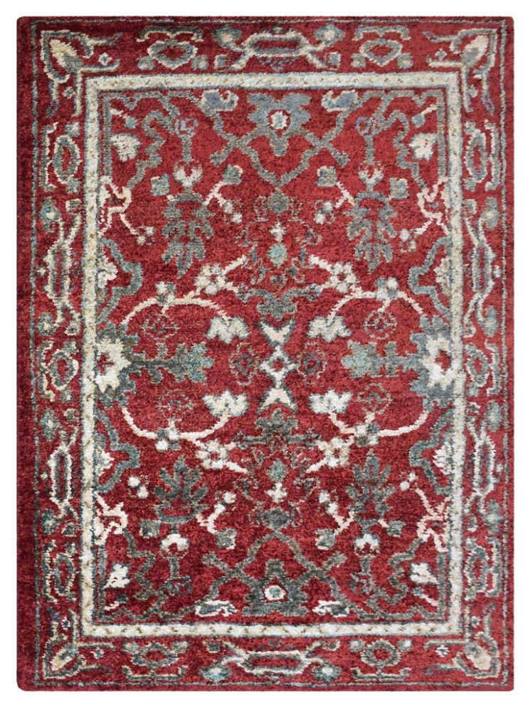 HAND KNOTTED JUTE ECO-FRIENDLY SOLID AREA RUGS , Red, Oriental, Outdoor Indoor
