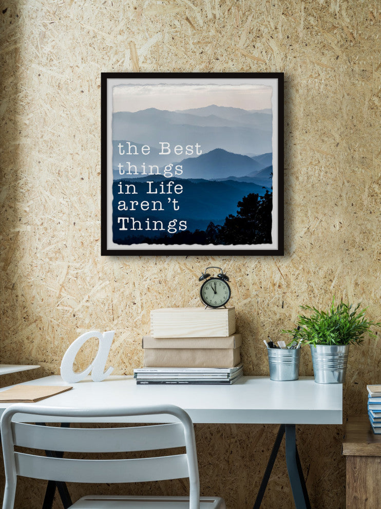 "Best Things in Life" Framed Painting Print, 24x24