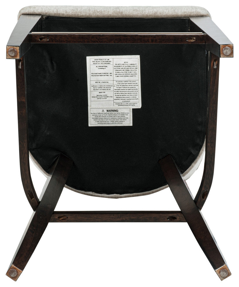 Manhattan Comfort Beever Barstool, Taupe, Set of 3