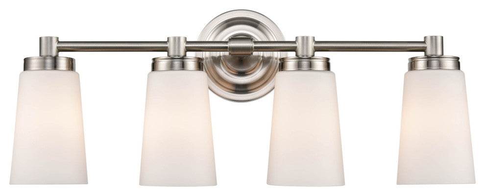 Sheffield Vanity Wall Sconce 4 Light, Brushed Nickel