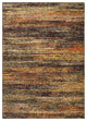 Aegina Motley Stripes Gold/Charcoal Area Rug, 5'3"x7'3"