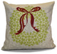Decorative Outdoor Holiday Pillow Floral Print, Green, 16"x16"
