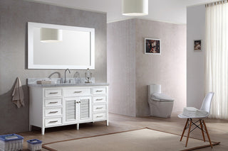 Kensington 61" Single Sink Vanity Set, White, Single Sink