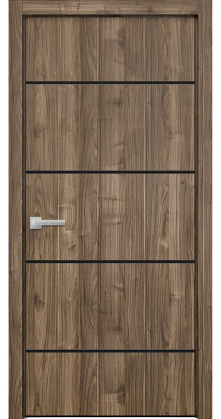 Solid French Door 30 x 84 | Planum 0015 Walnut with| Bathroom