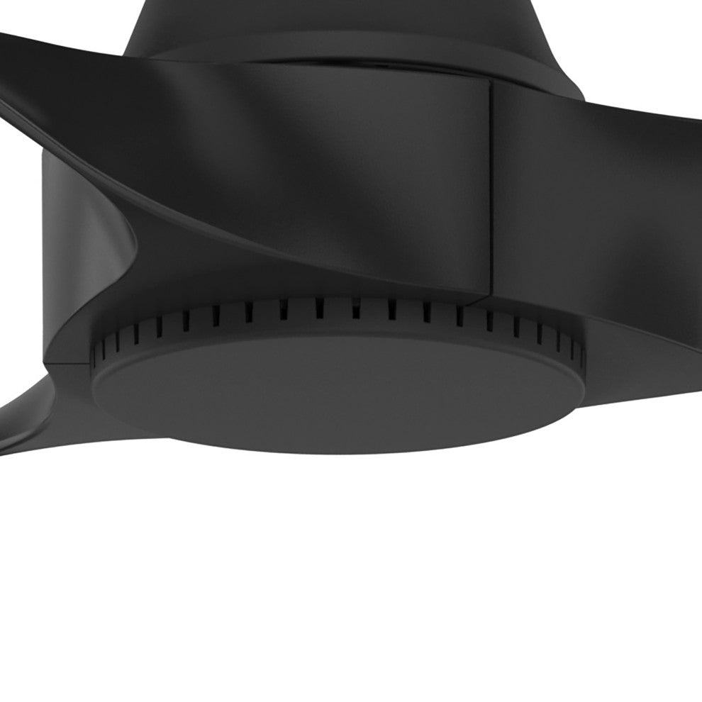 52" Mosley Damp Rated Ceiling Fan and Wall Control, Matte Black