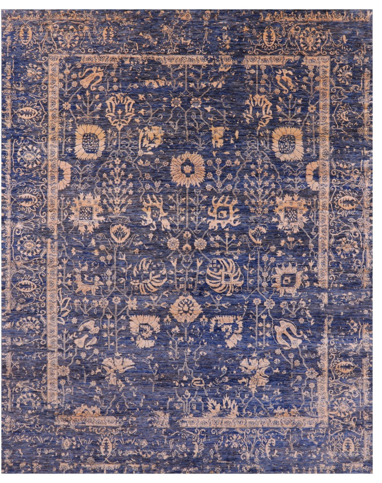 Wool & Silk Hand Knotted Persian Rug 8' 1" X 10' 1" - Q15801