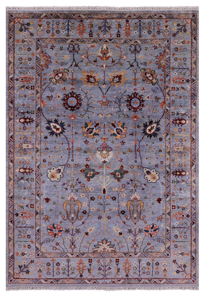 5' 8" X 7' 11" Hand Knotted Persian Tabriz Wool Rug Q10122