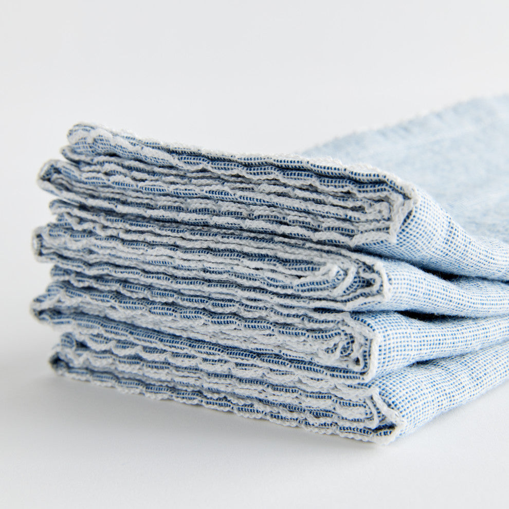 Blue Napkin Sets, Scalloped