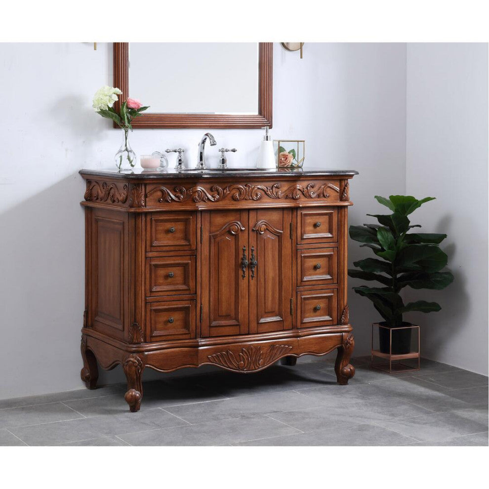42" Single Bathroom Vanity Set, Teak