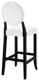 Modern Contemporary Dining Kitchen Wood Bar Stool White