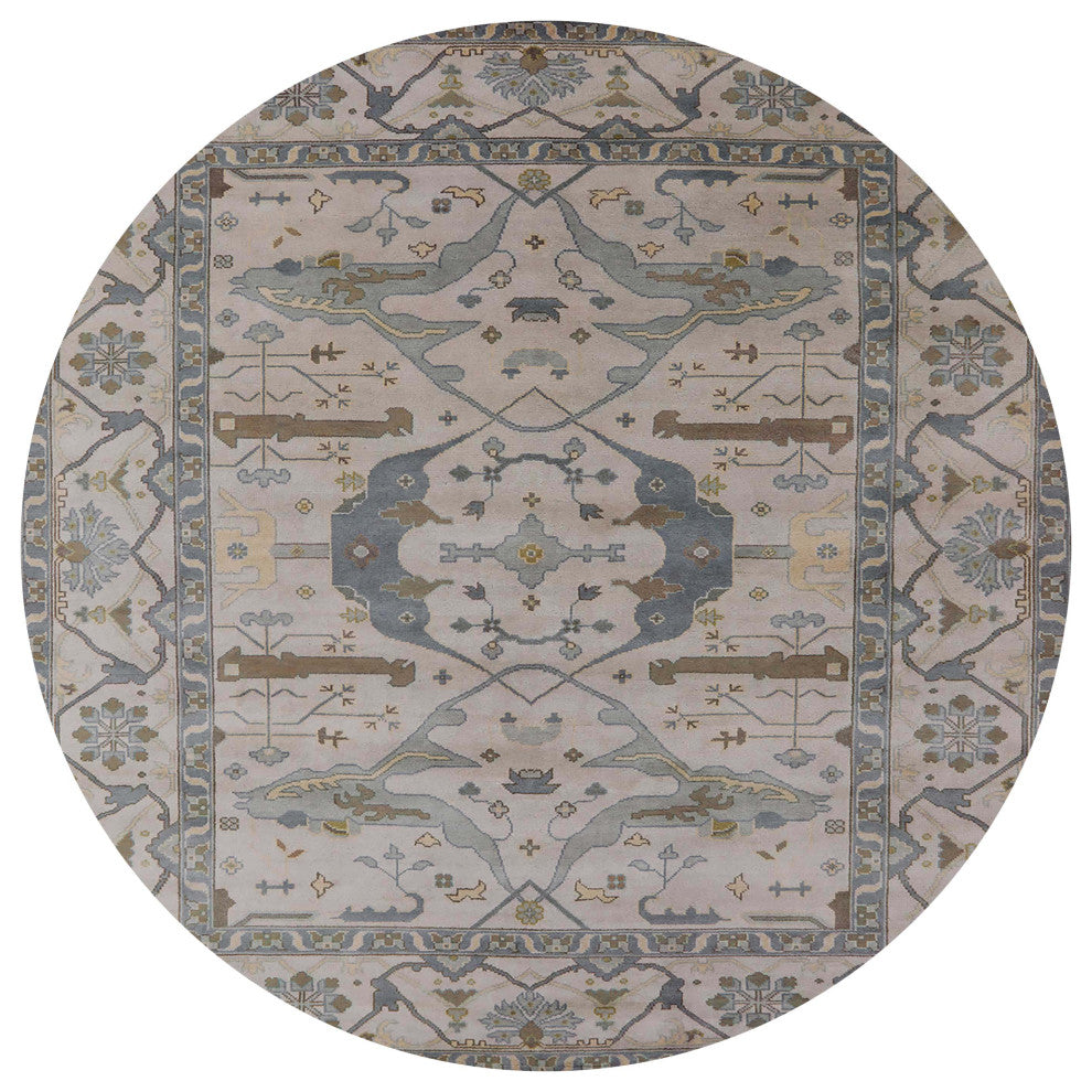 Ahgly Company Indoor Round Mid-Century Modern Area Rugs, 8' Round
