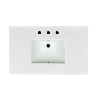 Safavieh Couture Jaylessa Vanity, Medium Oak/White, 36In