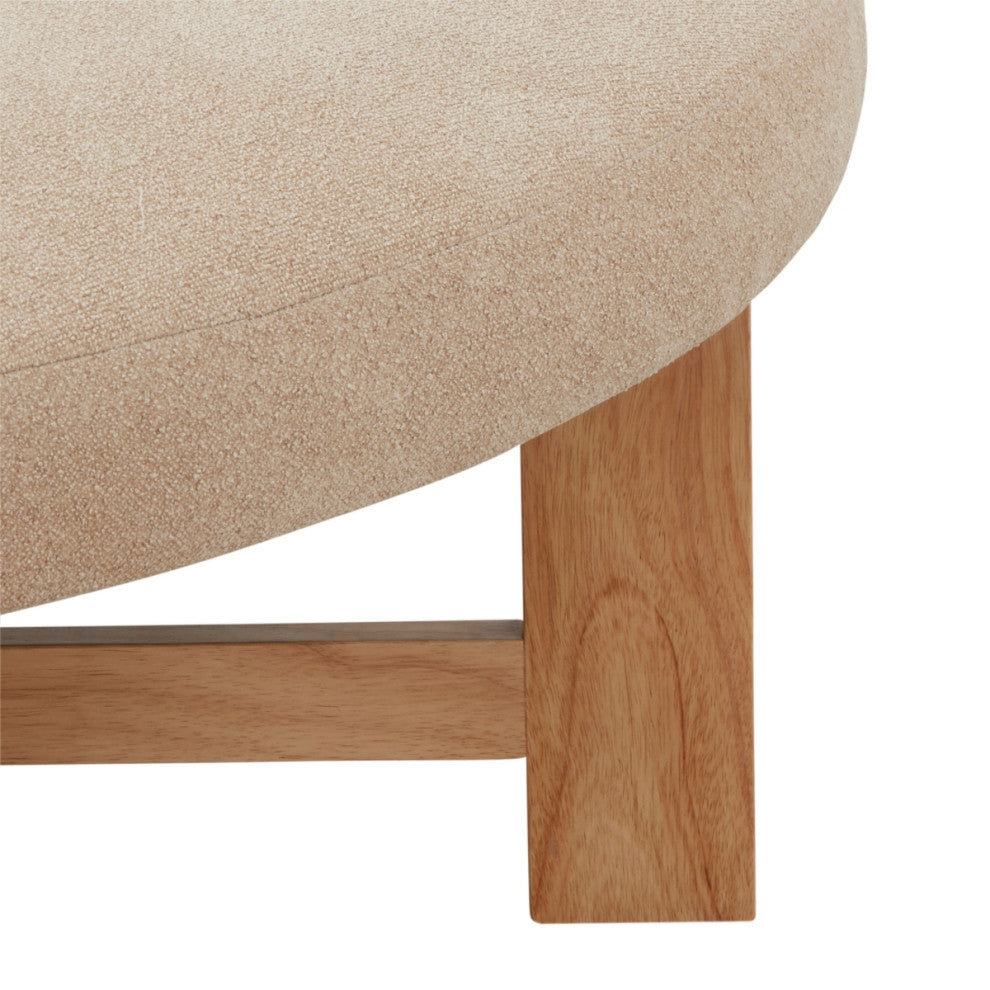 Safavieh Couture Vinny Faux Shearling Ottoman, Tan/Natural