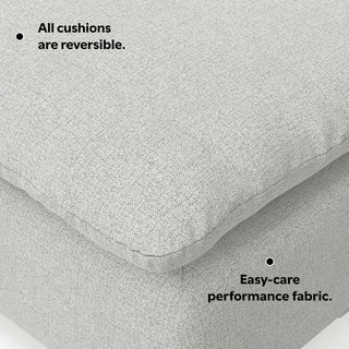 Jasmine Corner Sofa Module in Performance Fabric, Cloud Gray