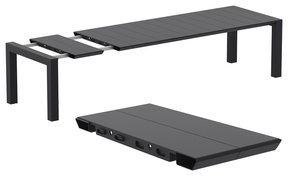 Compamia Vegas XL Extendable 102"-118" Dining Table, Black
