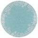 Biscayne Novelty Coastal Aqua/Cream Round Indoor/Outdoor Area Rug, 8'