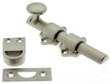 Genuine Solid Brass 4" Dutch Door Bolt, Satin Nickel