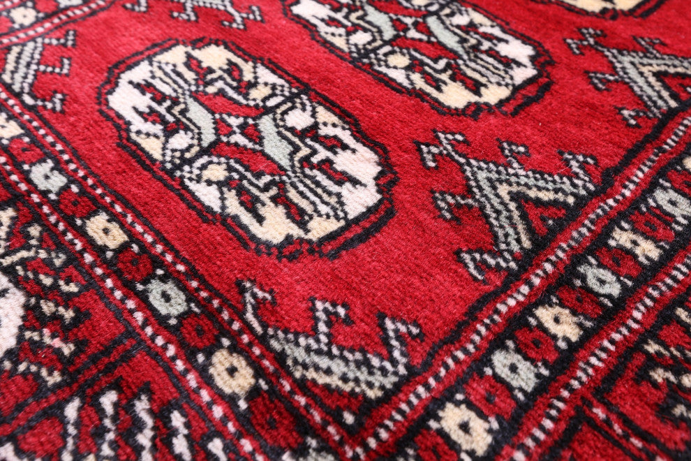 2' 0" X 3' 0" Silky Bokhara Hand Knotted Rug - Q13859