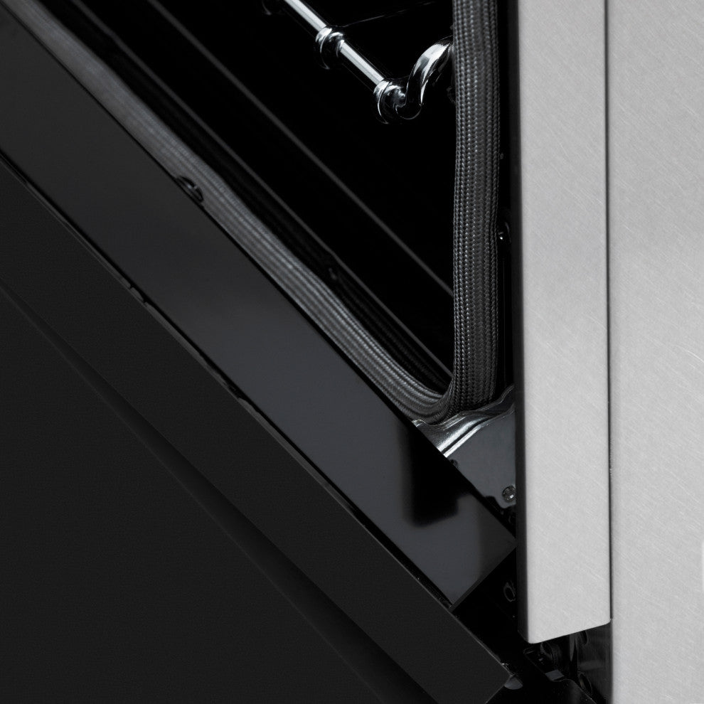 ZLINE 30" Induction Range, DuraSnow With a Black Matte Door RAINDS-BLM-30